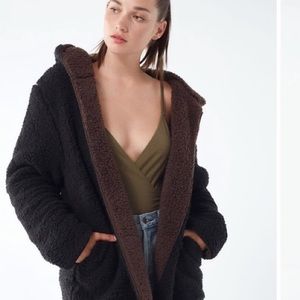 UO Carmella Reversable Teddy Coat